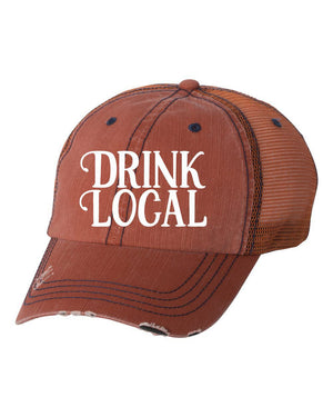 Ocean and 7th O713MG8M Drink Local Embroidered Trucker Hat