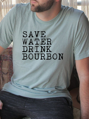 Ocean and 7th O7BOURBON Men's Save Water Drink Bourbon Graphic Tee