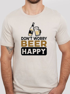 Ocean and 7th 07DWBHX Men's Don't Worry Beer Happy Graphic Tee