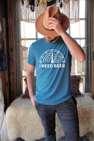 Ocean and 7th O7NEEDBEERX Men's T-Shirt I Need Beer