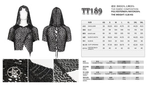 Western Fashion TT189 Men's Crop Fishnet Hooded Knit Shirt