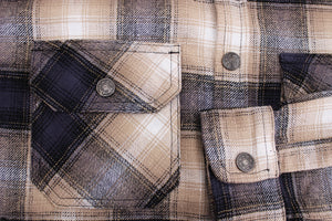 VKwear Men's 100% Cotton Long Sleeve Plaid Flannel Snap Button Shirt