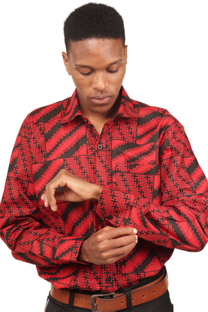 Satsuma Wholesale Men's African Full Sleeves Cotton Shirt