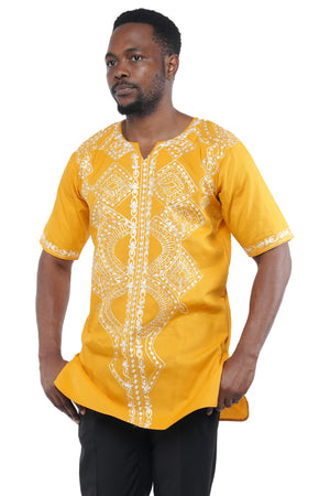 Satsuma Wholesale Men's Traditional Dashiki Embroidered Cotton Shirt