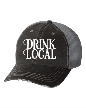 Ocean and 7th O713MG8M Drink Local Embroidered Trucker Hat