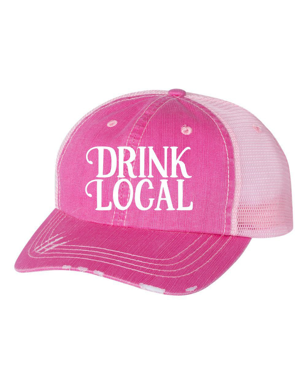 Ocean and 7th O713MG8M Drink Local Embroidered Trucker Hat
