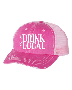 Ocean and 7th O713MG8M Drink Local Embroidered Trucker Hat