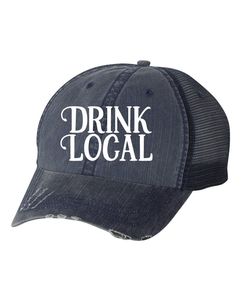 Ocean and 7th O713MG8M Drink Local Embroidered Trucker Hat
