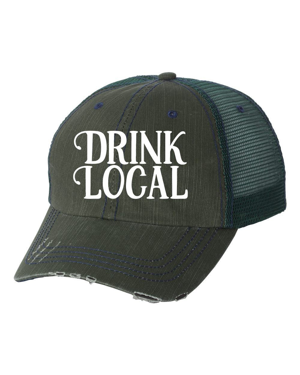 Ocean and 7th O713MG8M Drink Local Embroidered Trucker Hat