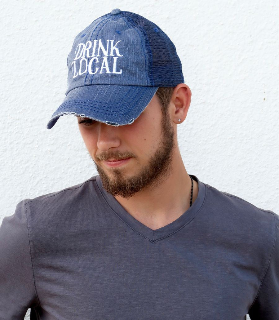 Ocean and 7th O713MG8M Drink Local Embroidered Trucker Hat