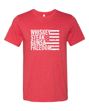 Ocean and 7th O73MN-CC Men's Whiskey Steak Guns & Freedom Tee