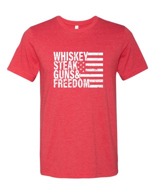 Ocean and 7th O73MN-CC Men's Whiskey Steak Guns & Freedom Tee