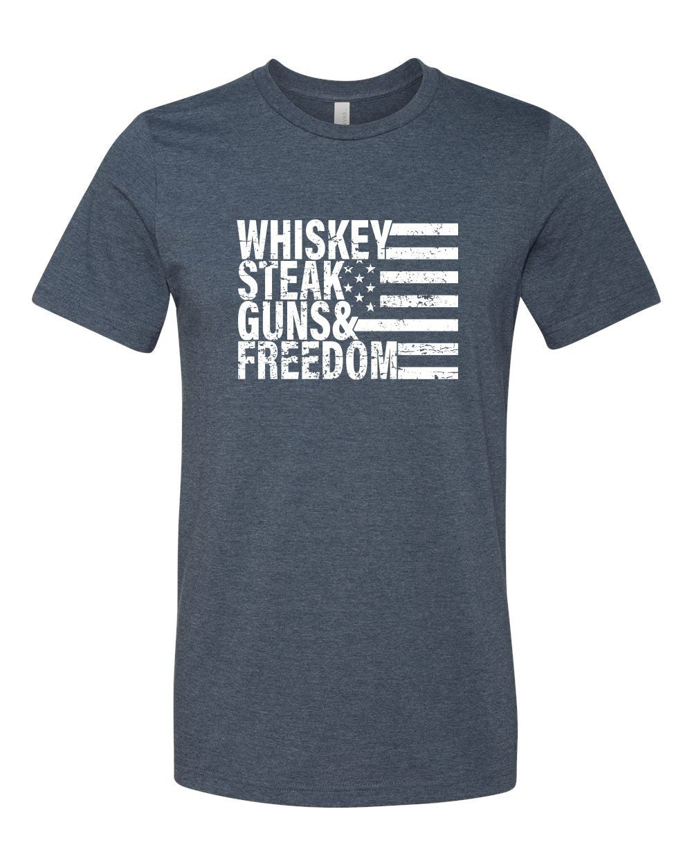 Ocean and 7th O73MN-CC Men's Whiskey Steak Guns & Freedom Tee