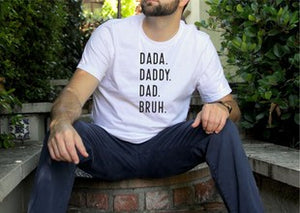 Ocean and 7th O7DAD3X Men's Dada Daddy Dad Bruh Graphic Tee