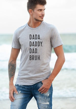 Ocean and 7th O7DAD3X Men's Dada Daddy Dad Bruh Graphic Tee