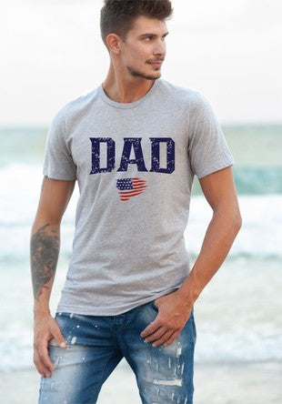 Ocean and 7th O7USADADX Men's T-Shirt USA Dad Graphic