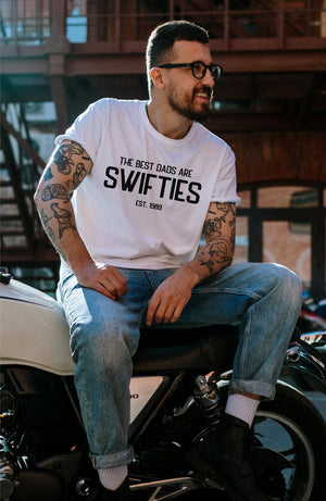 Ocean and 7th O7SFTDADX Men's T-Shirt Best Dads Are Swifties EST 1989