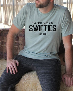 Ocean and 7th O7SFTDADX Men's T-Shirt Best Dads Are Swifties EST 1989