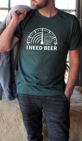 Ocean and 7th O7NEEDBEERX Men's T-Shirt I Need Beer