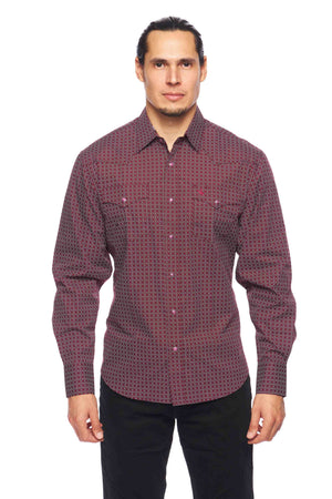House of Lords Rodeo Clothing PS100L-159F Men's Long Sleeve Western Snap Shirt