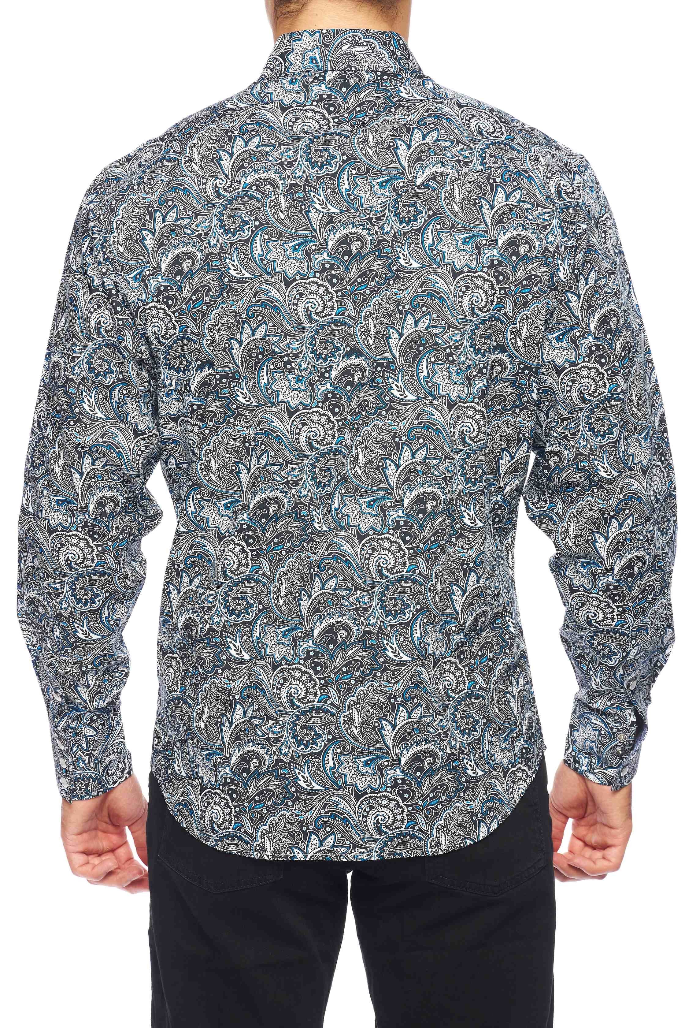 House of Lords Rodeo Clothing PS100L-162F Men's Long Sleeve Western Snap Shirt