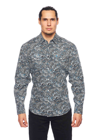 House of Lords Rodeo Clothing PS100L-162F Men's Long Sleeve Western Snap Shirt