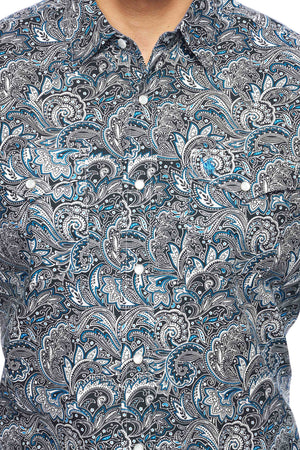 House of Lords Rodeo Clothing PS100L-162F Men's Long Sleeve Western Snap Shirt