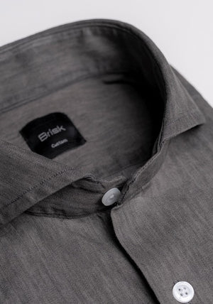 Brisk SHOCK Men's Casual Shirt Grey Denim Medium Wash