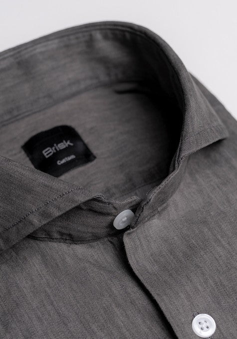 Brisk SHOCK Men's Casual Shirt Grey Denim Medium Wash