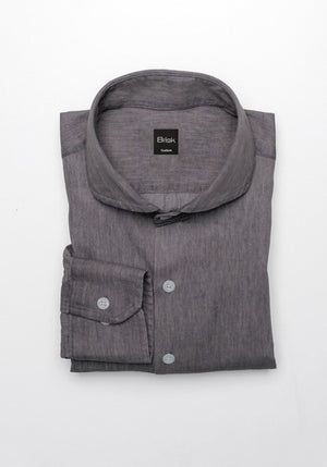Brisk SHOCK Men's Casual Shirt Grey Denim Medium Wash