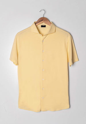 BRISK PIQUE-YELLOW Men's Soft Pique Half Sleeve Shirt Yellow