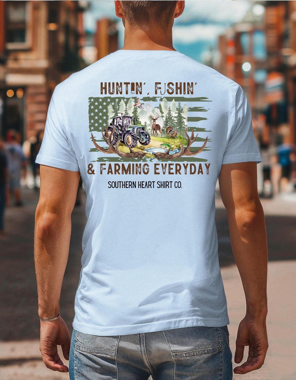 The Heart and Soul Boutique HASB20249232048 Men's Southern Hunting Tee