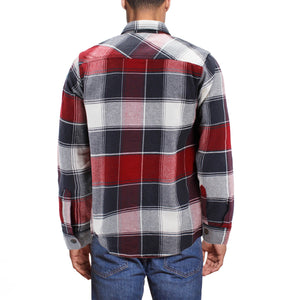 VKwear Men's 100% Cotton Long Sleeve Plaid Flannel Snap Button Shirt
