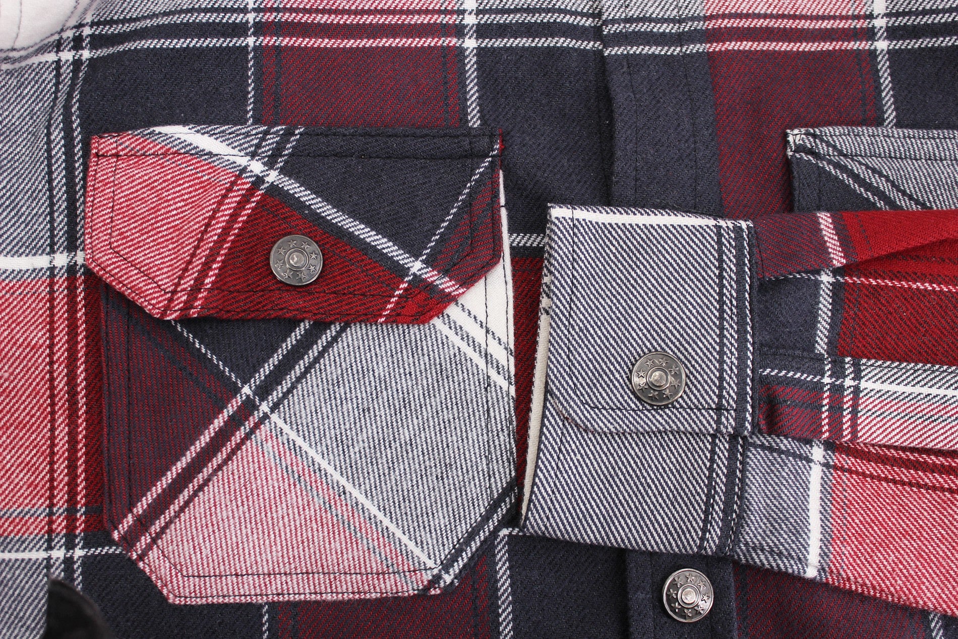 VKwear Men's 100% Cotton Long Sleeve Plaid Flannel Snap Button Shirt