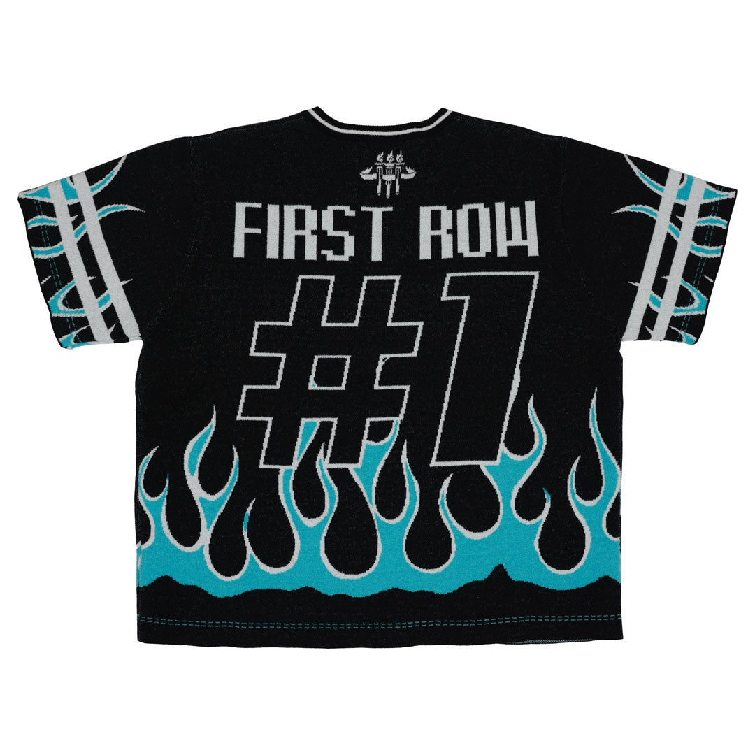 First Row FRW1002 Men's Graphic Stadium Jacquard Sweater Black