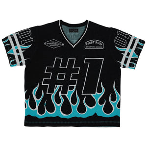 First Row FRW1002 Men's Graphic Stadium Jacquard Sweater Black