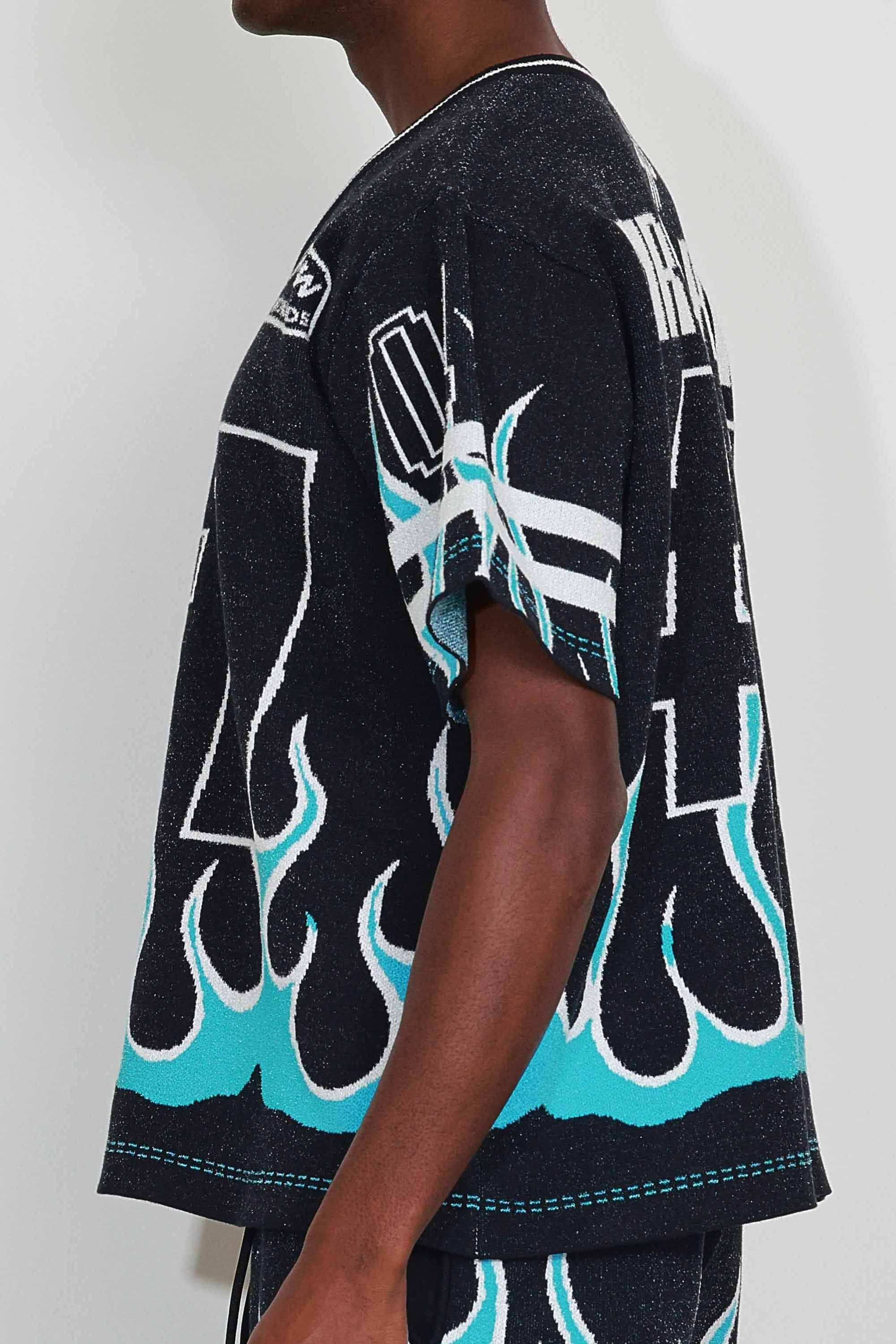 First Row FRW1002 Men's Graphic Stadium Jacquard Sweater Black