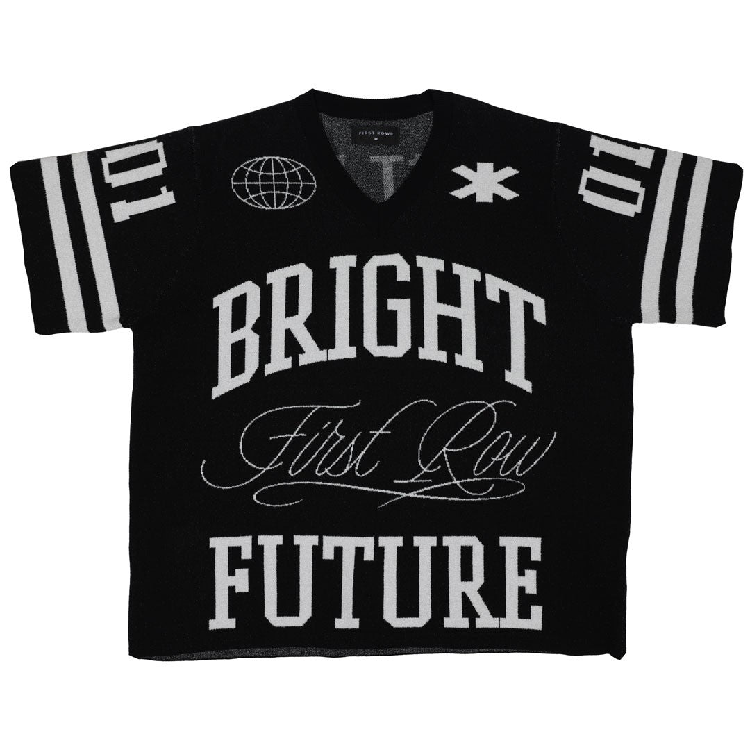 First Row FRW1001 Men's Graphic Stadium Jacquard Sweater Black