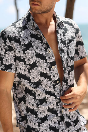 Salty Weekend SP-SLT20230702629590 Men's Seersucker Short Sleeve Button Down Shirt