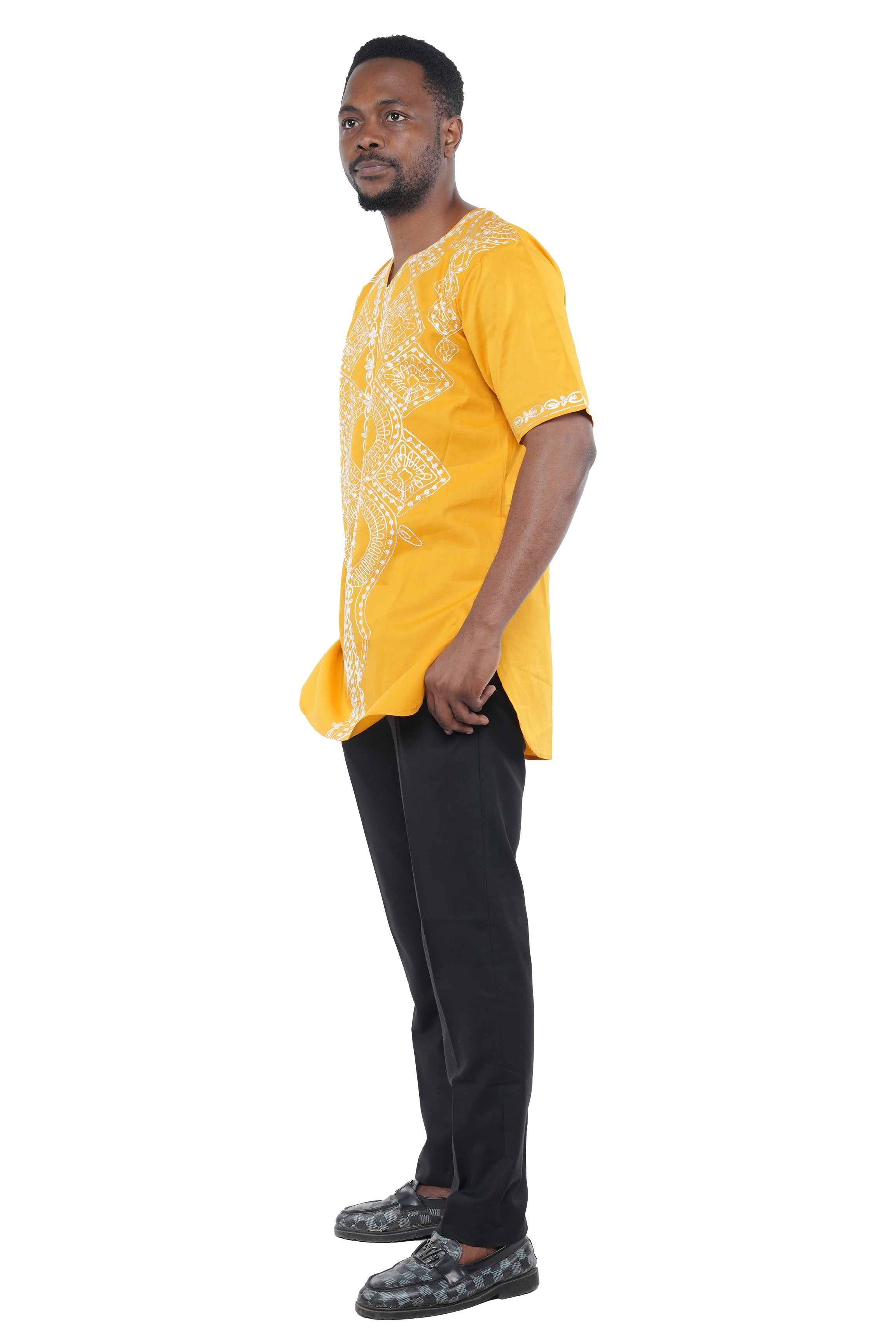 Satsuma Wholesale Men's Traditional Dashiki Embroidered Cotton Shirt