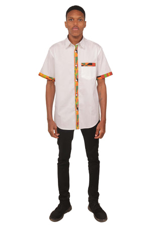 Satsuma Wholesale SP-SAT20250328713741 Men's African Print Half Sleeve Shirt